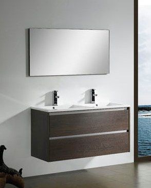 Contemporary Bathroom Vanities on Modern Bathroom Furniture Vanity In Walnut M1205 From Bathroom Vanity