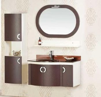 Bathroom Vanities Cabinets On P1317 Pvc Bathroom Vanity Cabinet Brown