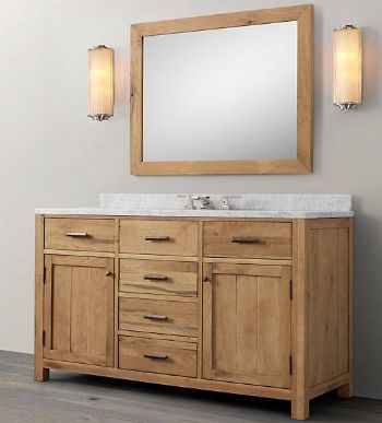 WNUT01-55 wooden bathroom vanity in light walnut color ...