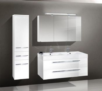 Nemesis White Color Bathroom Vanity Cabinet Wall Hung 1200mm From