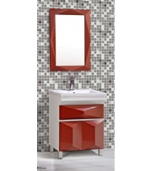 Red New PVC Bathroom Vanity Cabinet on Floor,Bathroom Cabinet 2022