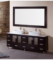 72inc double vessel sink bathroom vanity s1121