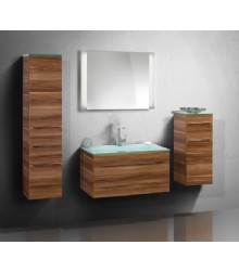 N16187 Laminate bathroom furniture cabinet--wooden walnut finish